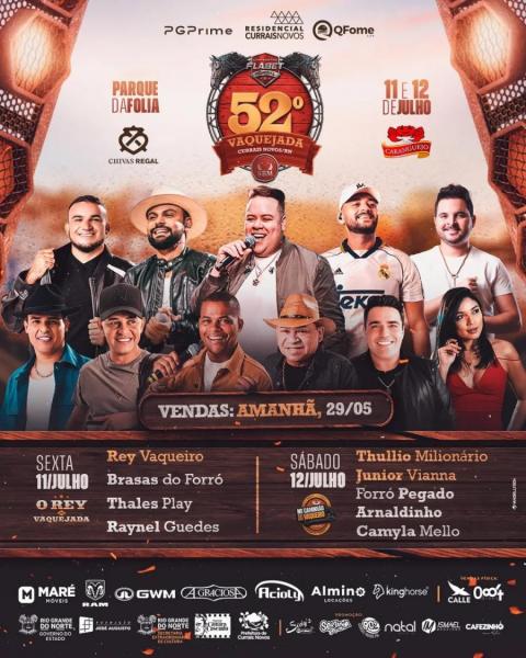 Thullio Milionário, Junior Vianna, Forró Pegado, Arnaldinho e Camyla Mello - 52º Vaquejada de Currais Novos 2025
