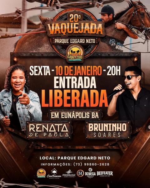 Renata de Paula e Bruinho Soares - 20ª Vaquejada do Parque Edgard Neto 2025