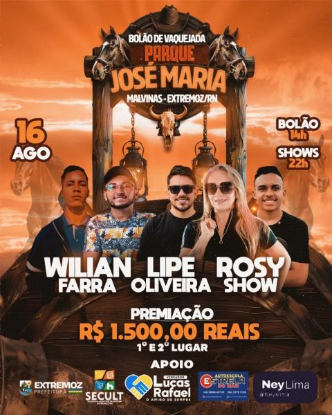 Wilian Farra, Lipe Oliveira e Rosy Show