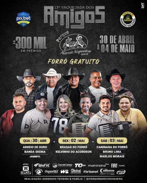 Arreio de Ouro, Banda Skema e Jammyl - 13º Vaquejada dos Amigos