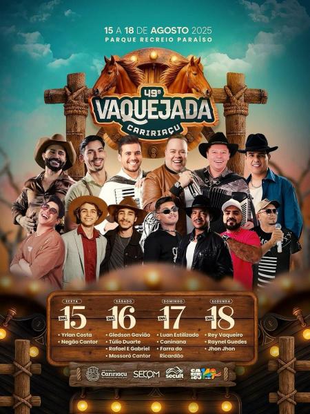 Gledson Gavião, Túlio Duarte, Rafael & Gabriel e Mossoró Cantor - 49ª Vaquejada Caririaçu 2025
