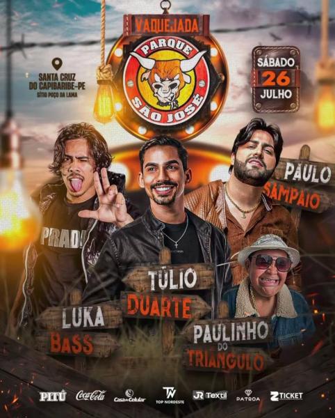 Túlio Duarte, Luka Bass e Paulinho do Triângulo