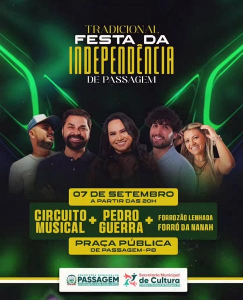 Circuito Musical, Pedro Guerra e Forrozão Lenhada - Festa da Independência 2025