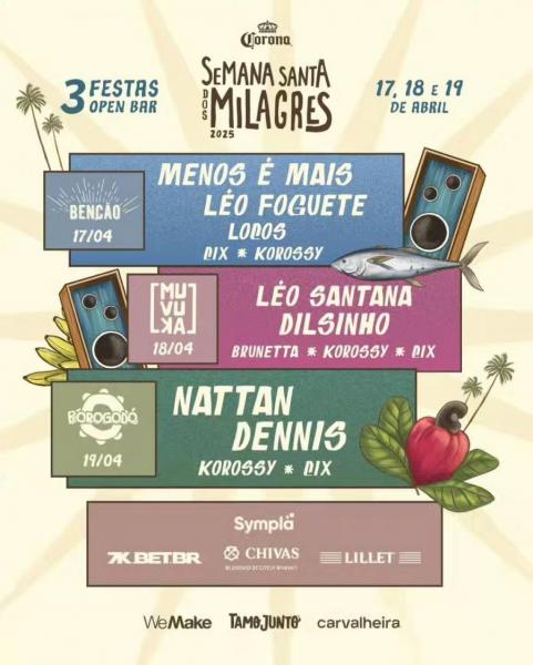 Menos é Mais, Léo Foguete, CIX, Korossy e Locos - Benção - Semana Santa dos Milagres 2025