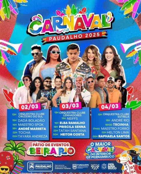 André Rio, Troinha, Maestro Forró, Helton Lima e Raphaela Santos - Carnaval Paudalho 2025