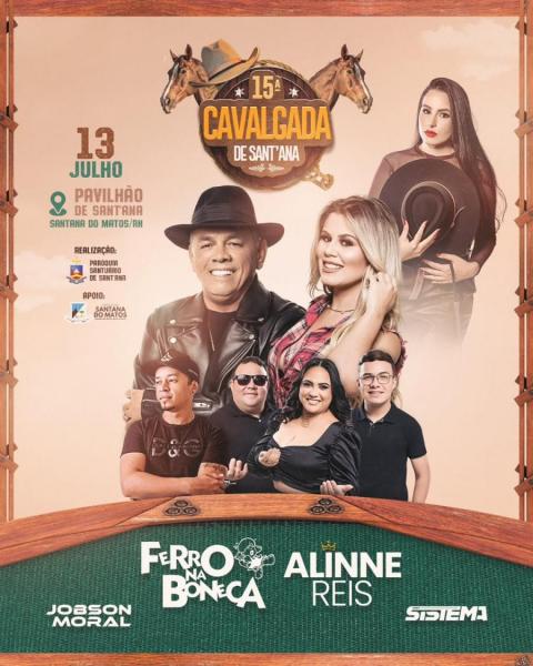 Ferro na Boenca, Alinne Reis, Jobson Moral e Forró Sistema - 15ª Cavalgada de Santana 2025