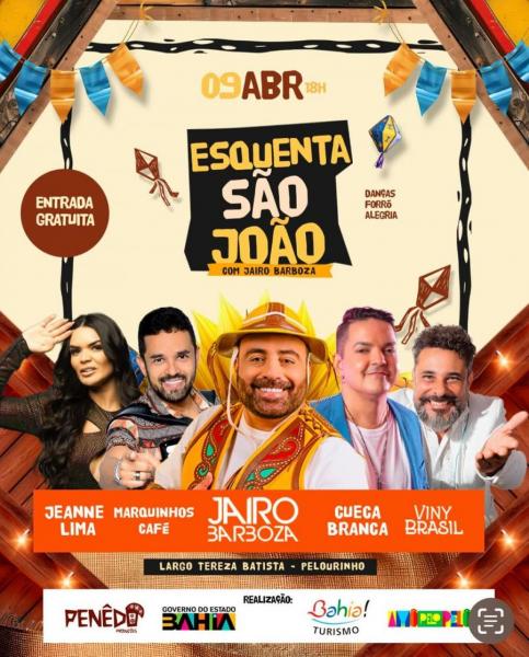 Jairo Barboza, Jeanne Lima, Marquinhos Café, Cueca Branca e Viny Brasil - Esquenta São João