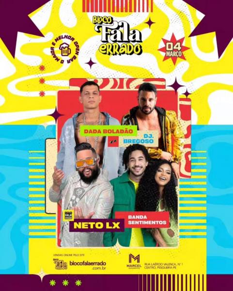 Dada Boladão, Dj Bregoso, Neto LX e Banda Sentimentos - Bloco Fala Errado