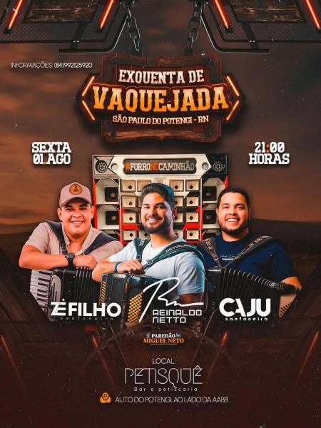 Zé Filho, Reinaldo Netto e Caju Sanfoneiro - Exquenta de Vaquejada