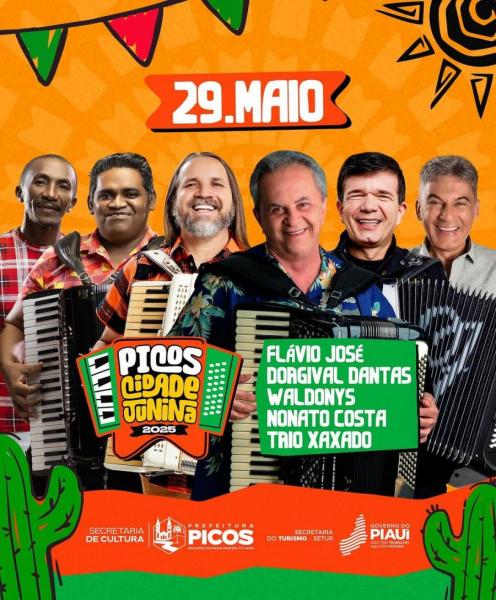 Flávio José, Dorgival Dantas, Waldonys, Nonato Costa e Trio Xaxado - Picos Cidade Junina 2025