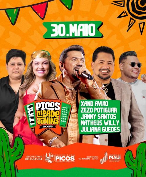 Xand Avião, Zezo Potiguar, Janny Santos, Matheus Willy e Juliana Guedes - Picos Cidade Junina 2025
