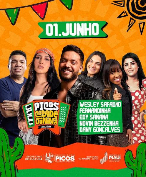 Wesley Safadão, Fernandinha, Edy Sakana, Novin Rezzenha e Dany Gonçalves - Picos Cidade Junina 2025