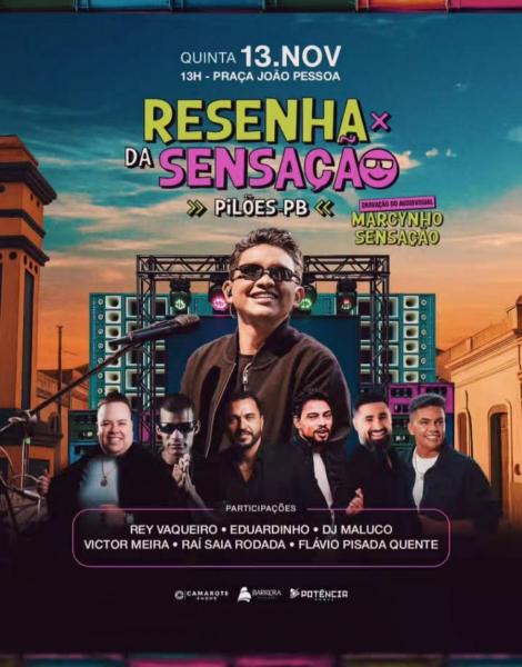 Marcynho Sensação, Rey Vaqueiro, Eduardinho, Victor Meira, Raí Saia Rodada e Flávio Pisada Quente - Resenha da Sensação