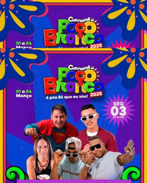 Renan Cruz, Rafinha no Comando, A Pegada e Banda Montagem - Carnaval de Poço Branco 2025