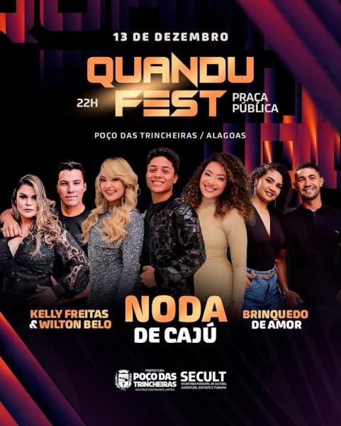 Noda de Caju, Kelly Freitas & Wilton Belo e Brinquedo de Amor - Quandu Fest 2025
