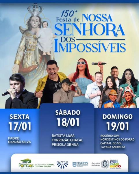 Batista Lima, Forrozão Chacal e Priscila Senna - 150ª Festa de Nossa Senhora dos Impossíveis