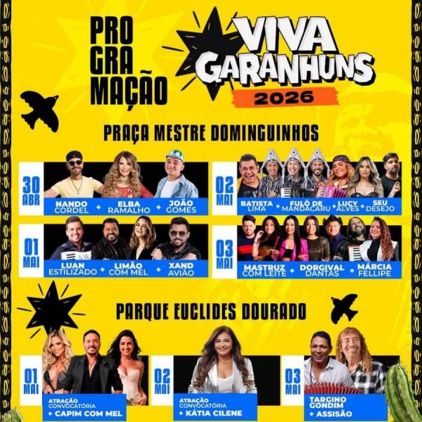 Luan Estilizado, Limão com Mel e Xand Avião - Viva Garanhuns 2026