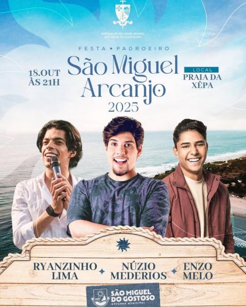 Núzio Medeiros, Ryanzinho Lima e Enzo Melo - Festa de São Miguel Arcanjo 2025