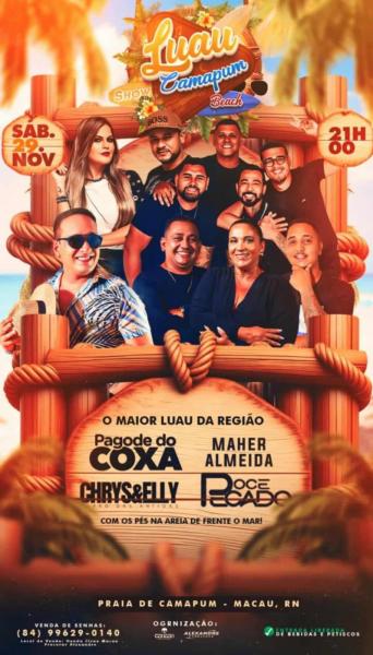 Pagode do Coxa, Maher Almeida, Chrys & Elly e Doce Pecado - Luau Show Camapum Beach 2025