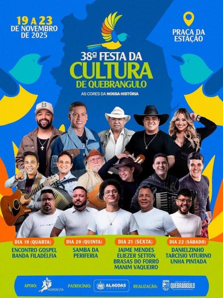 Jaime Mendes, Eliezer Setton, Brasas do Forró e Manim Vaqueiro - 38ª Festa da Cultura 2025