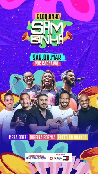 Mesa Doze, Ribeira Boêmia e Preto no Branco - Bloquinho Sambinha
