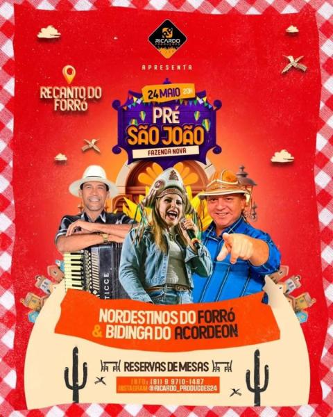 Nordestinos do Forró e Bidinga do Acordeon - Pré São João Fazenda Nova