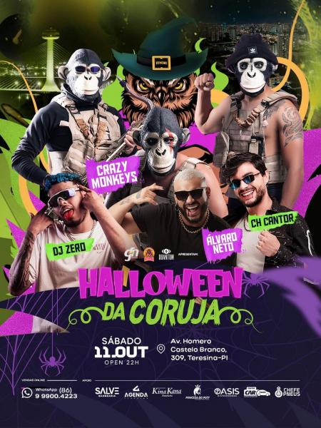 Crazy Monkeys, CH Cantor, Álvaro Neto e Dj Zero - Halloween da Coruja 2025