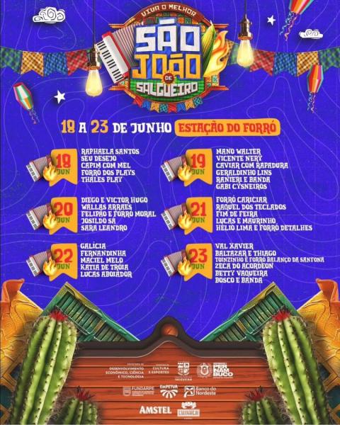 Forró Cariciar, Raquel dos Teclados, Fim de Feira, Lucas & Maurinho e Hélio Lima