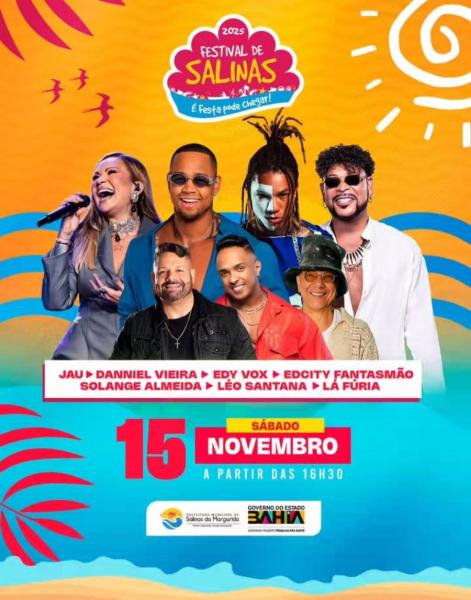 Jau, Danniel Vieira, Edy Vox, Ed City Fantasmão, Solange Almeida, Léo Santana e Lá Fúria - Festival de Salinas 2025
