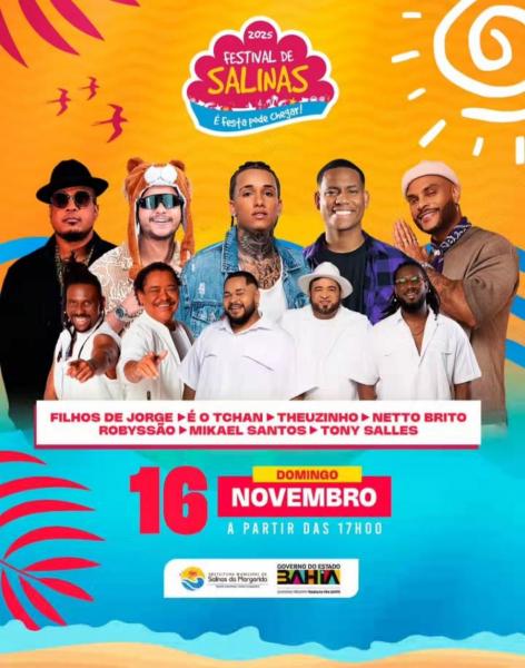 Filhos de Jorge, É o Tchan, Theuzinho, Netto Britto, Robyssão, Mikael Santos e Tony Salles - Festival de Salinas 2025