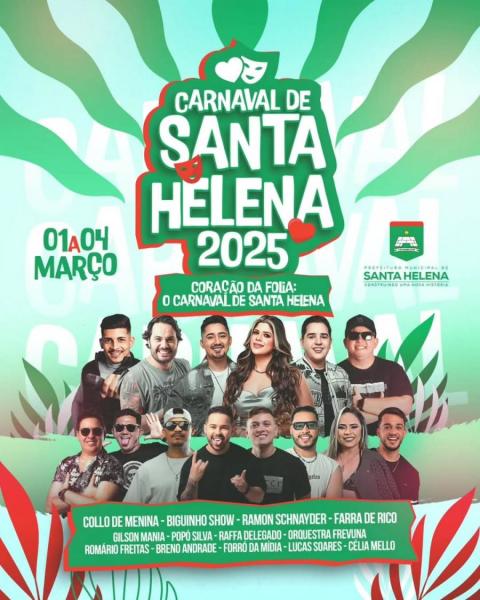 Lucas Soares, Farra de Rico e Célia Mello - Carnaval de Santa Helena 2025