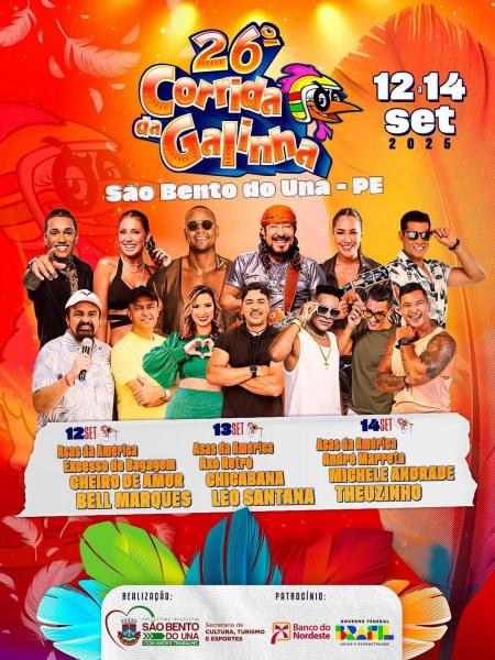 Asas da América, Excesso de Bagagem, Cheiro de Amor e Bell Marques - 26ª Corrida da Galinha 2025