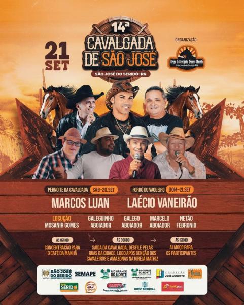 Laécio Vaneirão, Galego Aboiador, Marcelo Aboiador e Netão Febronio - 14ª Cavalgada de São José