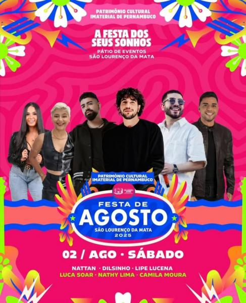 Nattan, Dilsinho, Lipe Lucena, Luca Soar, Nathy Lima e Camila Moura - Festa de Agosto