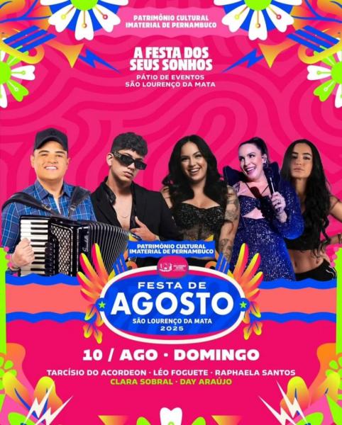 Tarcísio do Acordeon, Léo Foguete, Raphaela Sanots, Clara Sobral e Day Araújo- Festa de Agosto