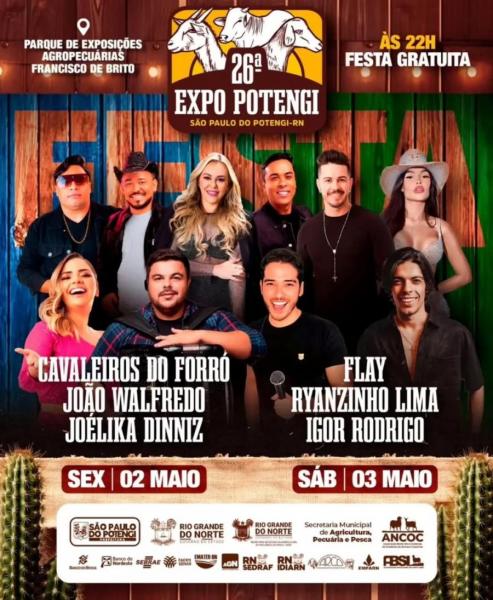 Cavaleiros do Forró, João Walfredo e Joélika Dinniz - 26ª Expo Potengi 2025