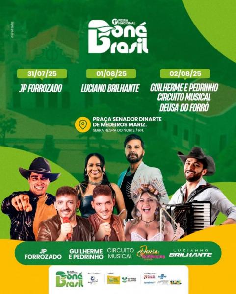 Guilherme & Pedrinho, Circuito Musical e Deusa do Forró - Boné Brasil 2025