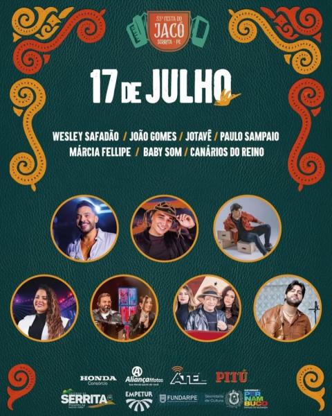 Wesley Safadão, João Gomes, Jotavê, Paulo Sampaio, Márcia Fellipe, Baby Som e Canários do Reino - 55ª Festa do Jacó