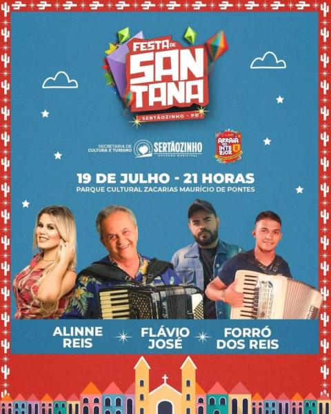Flávio José, Alinne Reis e Forró dos Reis - Festa de Santana