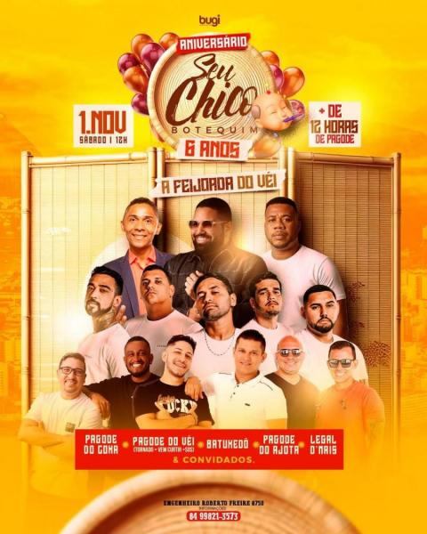 Pagode do Coxa, Pagode do Véi, Batukedô, Pagode do Ajora e Legal DMais - Aniversário Seu Chico Botequim