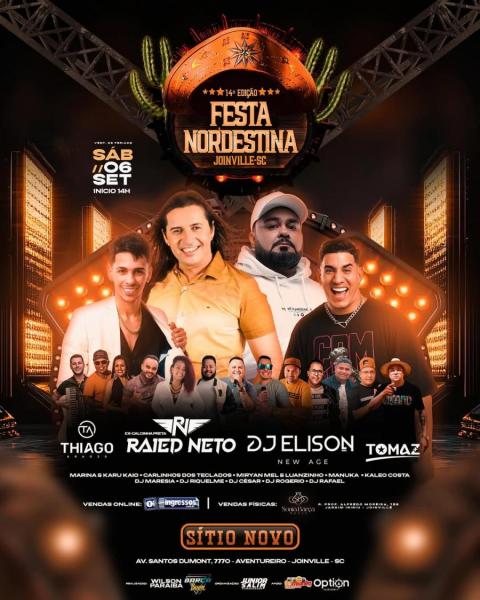 Thiago Araújo, Raied Neto, Dj Elison e Tomaz - 14ª Festa Nordestina 2025