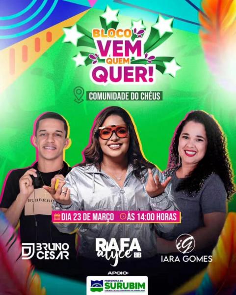 Rafa Alyce, Bruno Cesar e Iara Gomes - Bloco Vem quem Quer!