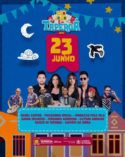 Daniel Cantor, Thiaguinho Oficial, Forrozão Pega Nela, Banda Encantus, Fernando Acordeon, Cleyson Andrade, Raízes de Taperoá e Gaviões da Serra