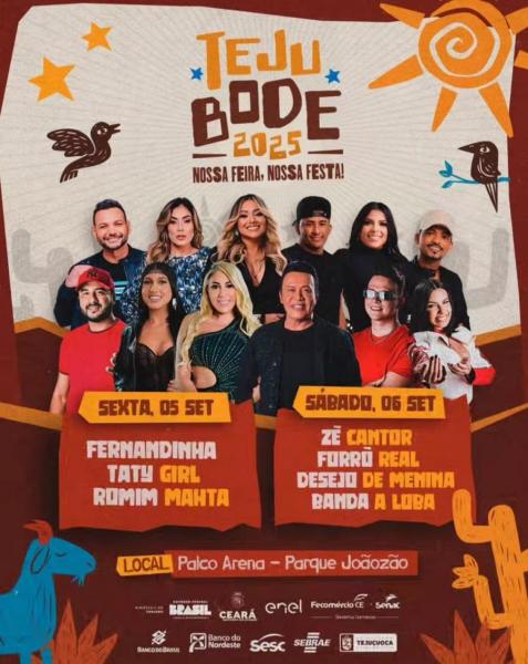 Zé Cantor, Forró Real, Desejo de Menina e Banda A Loba - Teju Bode 2025
