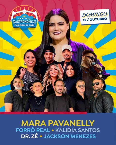 Mara Pavanelly, Forró Real, Kalidia Santos, Dr. Zé e Jackson Menezes - Festival Gastronômico de Tibau 2025