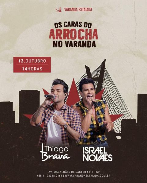Thiago Brava e Israel Novaes - Os Caros do Arrocha no Varanda