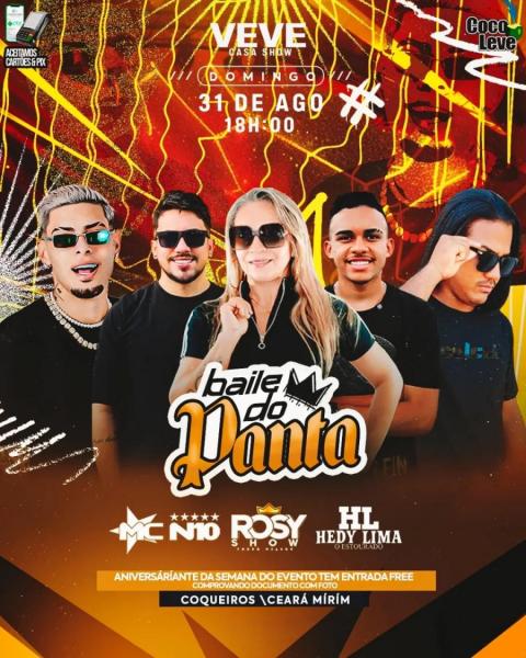 Mc N10, Rosy Show e Hedy Lima - Baile do Panta