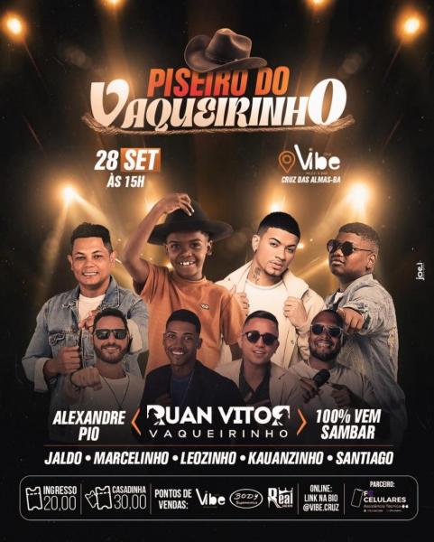 Alexandre Pio, Ruan Vitor Vaqueirinho, 100% Vem Sambar, Jaldo, Marcelinho, Leozinho, Kauanzinho e Santiago - Piseiro do Vaqueirinho