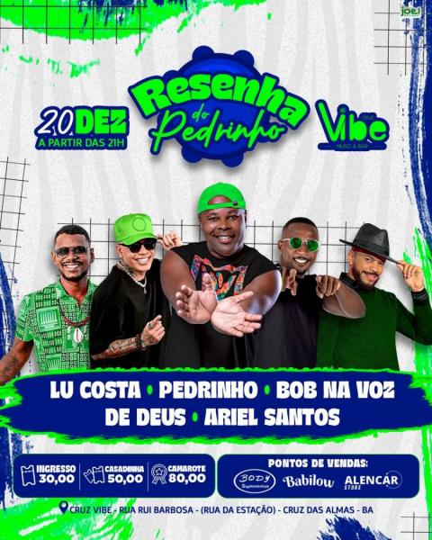 Pedrinho, Lu Costa, Bob na Voz e Arial Santos - Resenha do Pedrinho