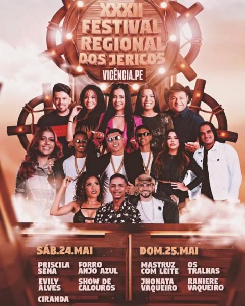 Priscila Senna, Evily Alves, Ciranda e Forró Anjo Azul - XXXII Festival Regional dos Jericos